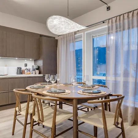 Arctic Lux With Sea & Mountain View 公寓